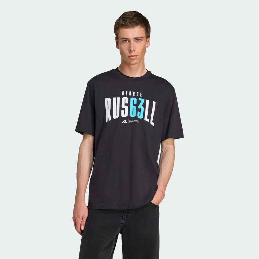 T-shirt adidas Performance Mercedes-AMG Petronas Formula One Team George Russell T-Shirt Svart | JZ8905
