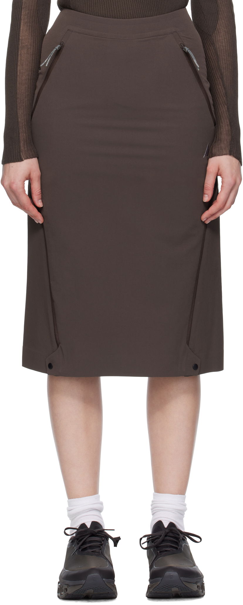 Kjol ROA ROA Y Zip Sport Skirt Brun | RBWW019FA10