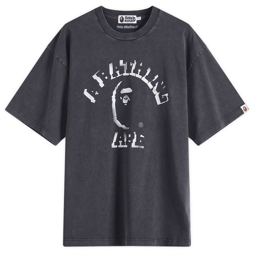 T-shirt BAPE Garment Dye Spray Print Relaxed Fit Tee Svart | 001CSL301345M-BLK