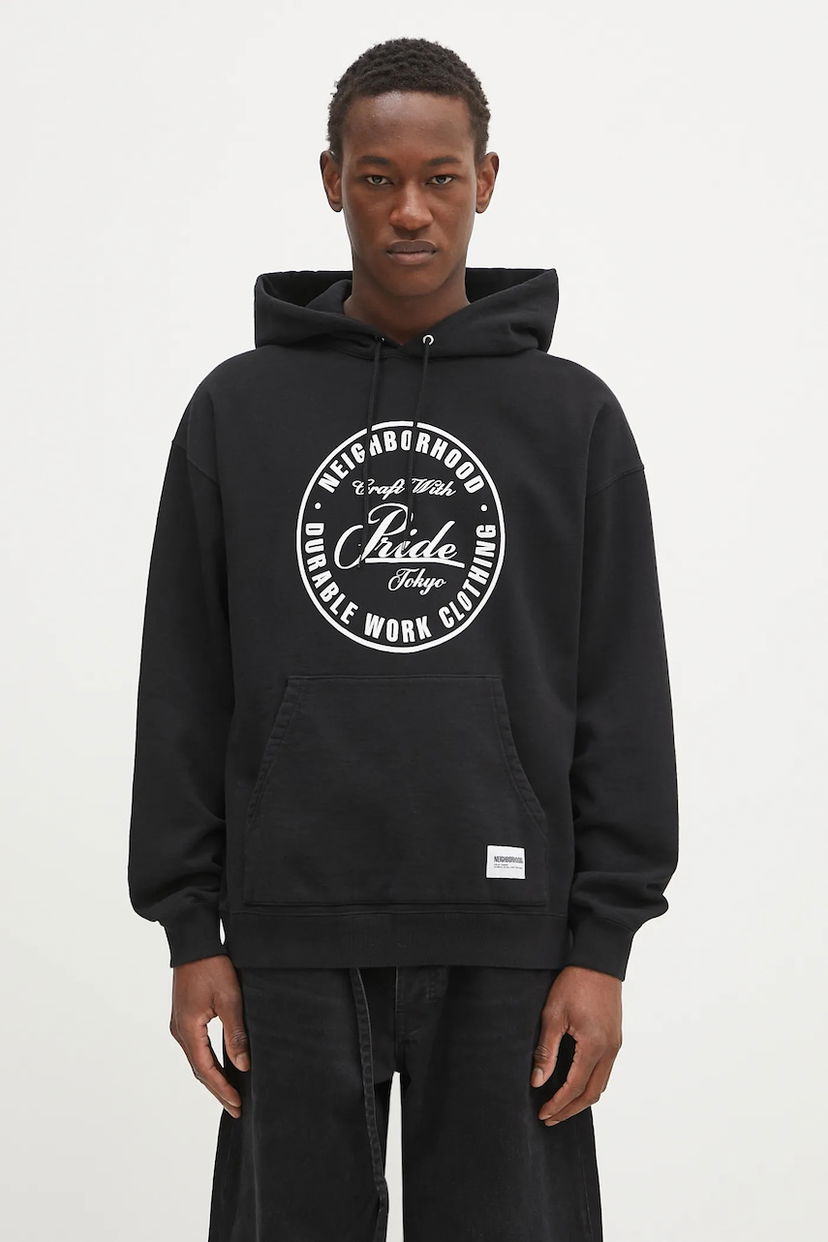 Sweatshirt Neighborhood NEIGHBORHOOD Classic Sweat Hoodie with Print Svart | 242FPNH.CSM02
