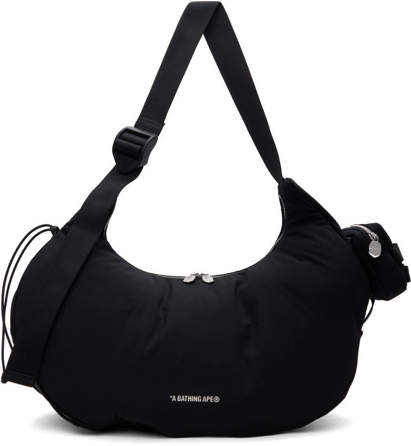 Axelväska BAPE Crossbody Bag With Detachable Pouch Svart | 001BAK801306M