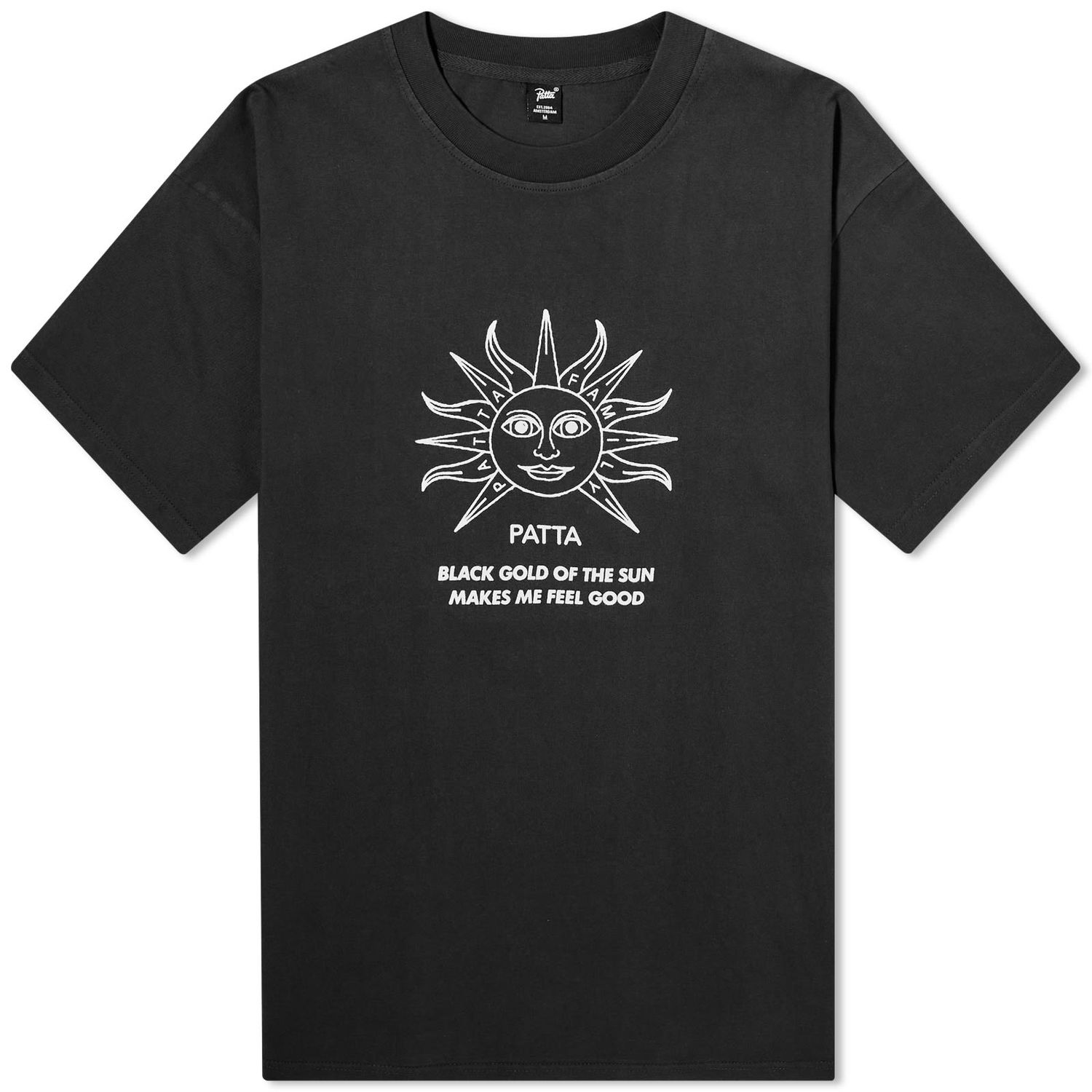T-shirt Patta Black Gold Sun T-Shirt Svart | POC-SS24-290-0218-026, 0