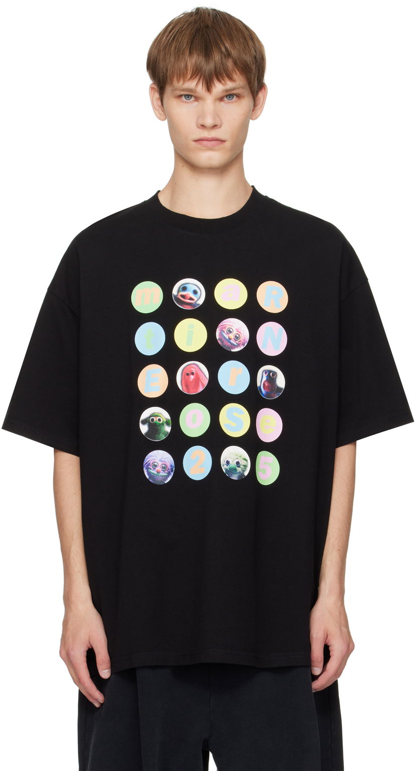 T-shirt Martine Rose Martine Rose Oversized Graphic T-Shirt Svart | 621JE06001J