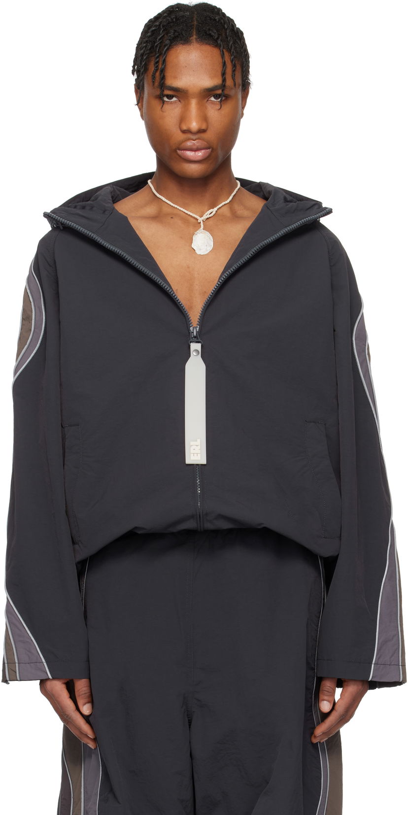 Vindjacka ERL ERL UFO Windbreaker Jacket Svart | ERL10J015