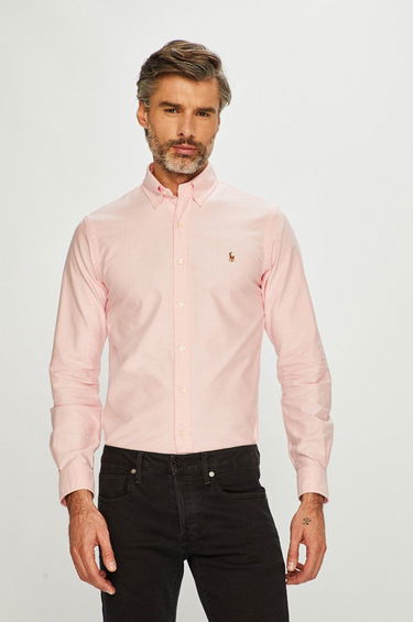 Skjorta Polo by Ralph Lauren Slim Oxford Shirt Rosa | 710549084008, 0