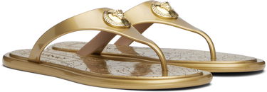Tillbehör Versace Versace Alia Metallic Flat Sandals Metallisk | 1016248_1A14478, 3