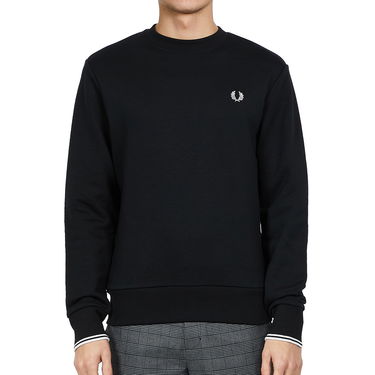 Sweatshirt Fred Perry Crew Neck Sweatshirt Svart | M7535-184, 2