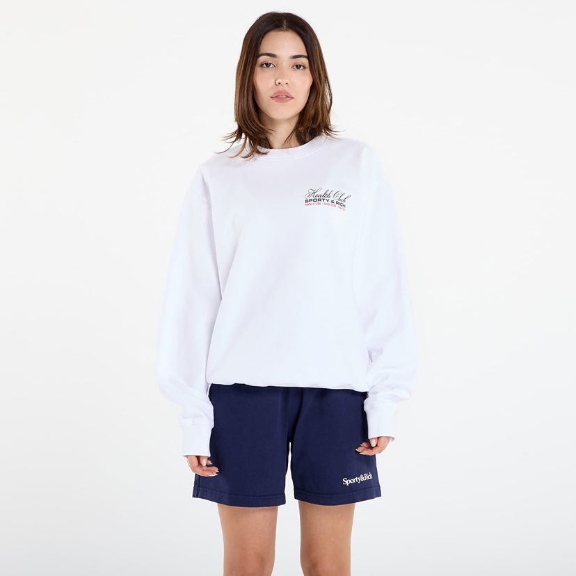 Sweatshirt Sporty & Rich Sporty & Rich Health Club Crewneck Sweatshirt Vit | ST071602015WH01