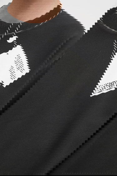 Sweatshirt Maison Margiela MM6 Maison Margiela Printed Sweatshirt Svart | SH2GU0023.M25024.101, 3