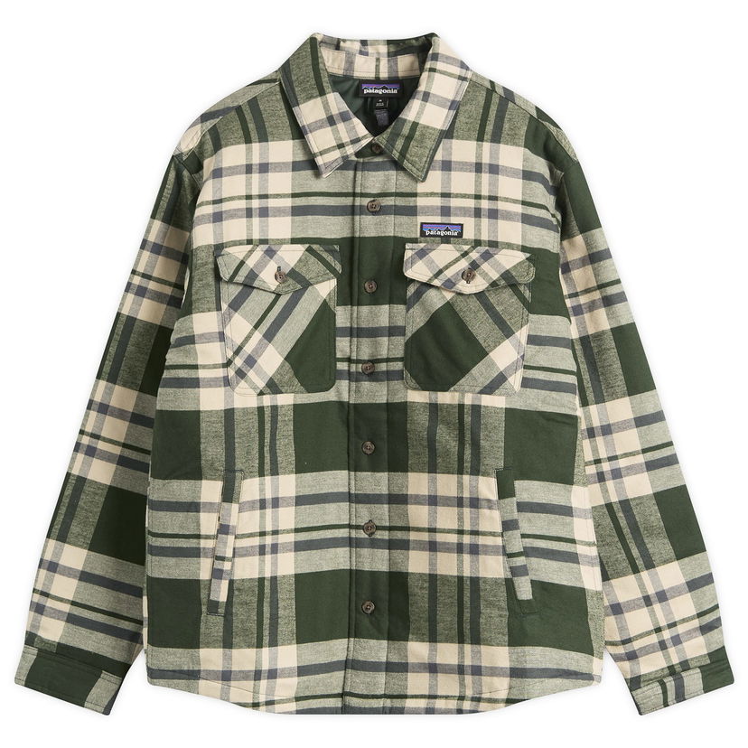 Skjorta Patagonia Lightweight Insulated Fjord Flannel Shirt Grön | 20386-AGRN