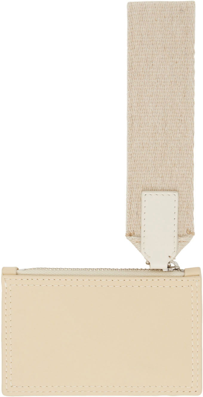 Plånbok Jacquemus Off-White 'Le Porte Nastrinu' Card Holder Beige | 22H226SL011-3088, 1
