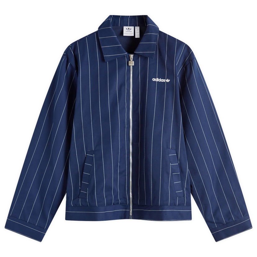 Vindjacka adidas Originals Women's Pinstripe Jacket, Size Large Blå | JJ3477