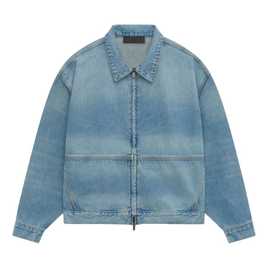 Jacka Fear of God Fear of God Essentials SS25 Trucker Denim Jacket Blå | 202HO244270F, 0