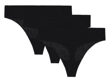 Trosor Under Armour SOLID Thong 3 Pack Svart | 1390412-001, 0