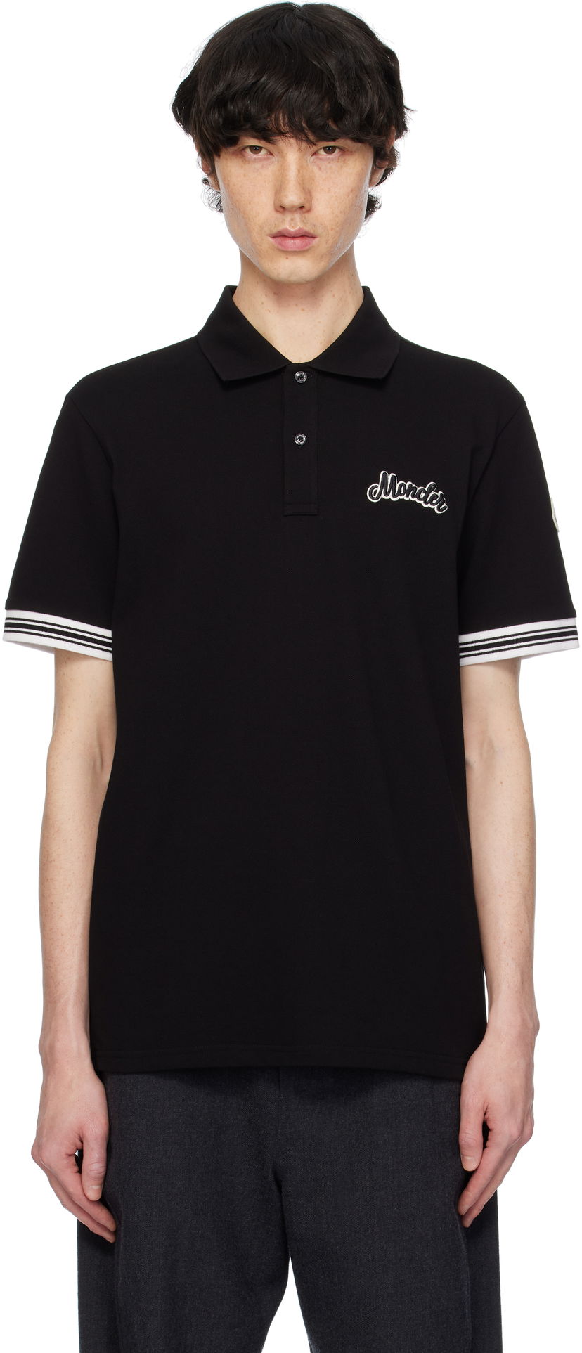 Polotröja Moncler Archivio Short Sleeve Polo Svart | K10918A00006899UR