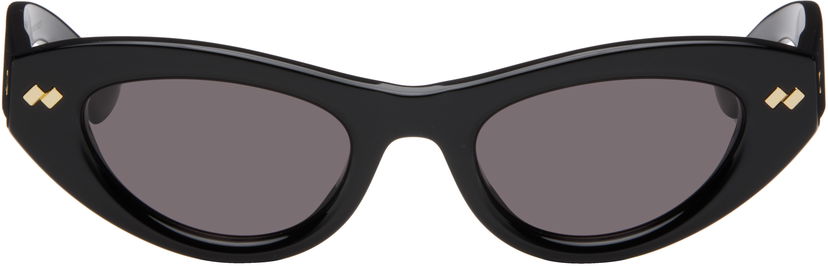 Solglasögon Bottega Veneta Bottega Veneta Bold Ribbon Stud Cat Eye Sunglasses Svart | BV1350S-001