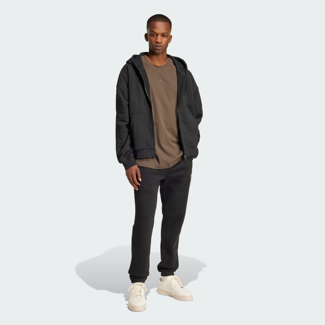 Sweatshirt adidas Performance Essentials Full-Zip Fleece Hoodie Svart | JC9579, 1