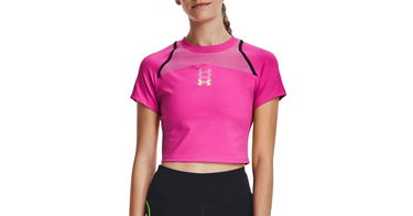Crop top Under Armour Run Anywhere Crop Tee Rosa | 1376816-652, 1