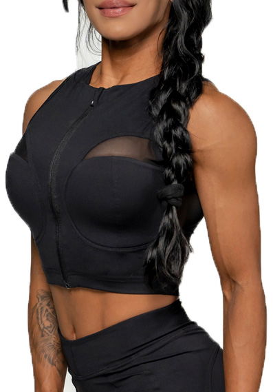 Linne NEBBIA NEBBIA INTENSE Mesh Compression Push-Up Top Svart | 8424010, 0