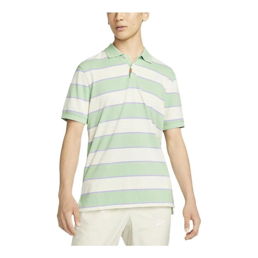 Polotröja Nike Stripe Short Sleeve Polo Shirt Grön | DH0901-308