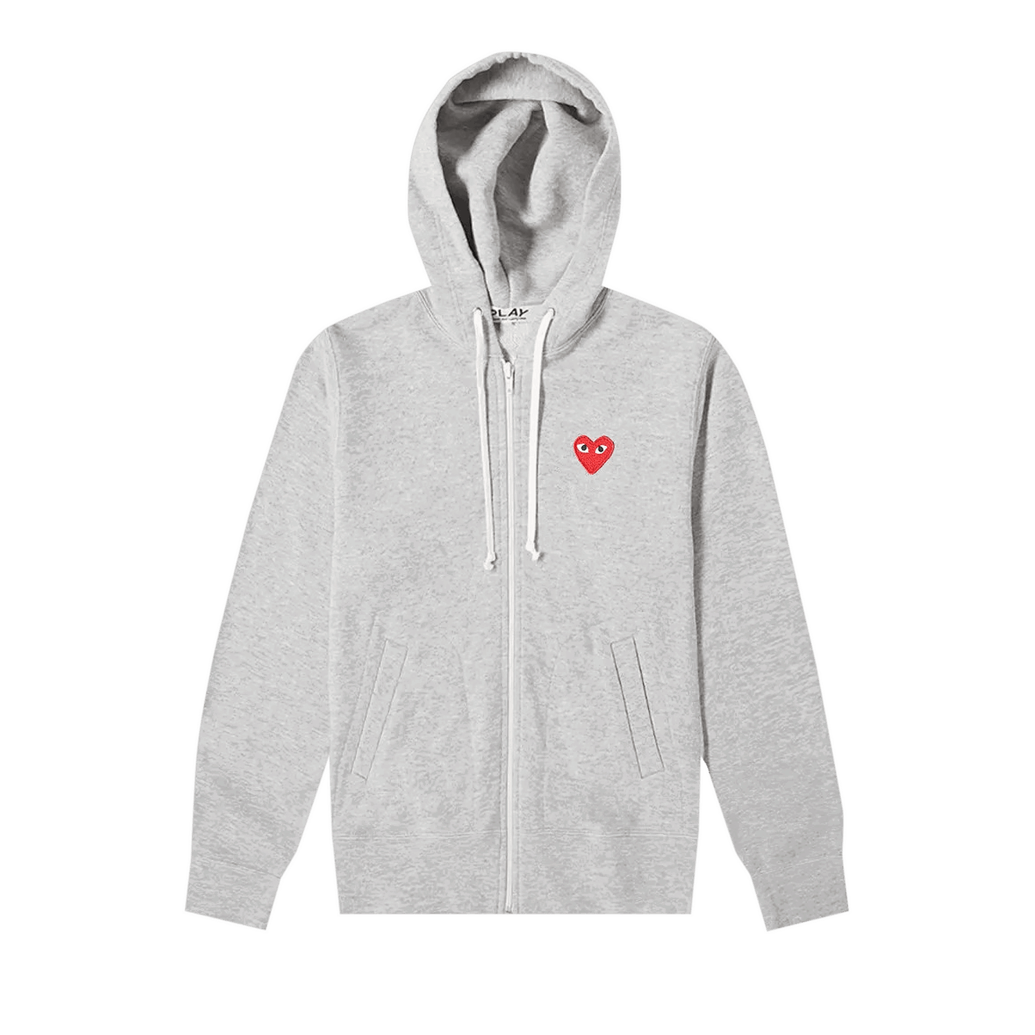 Sweatshirt Comme des Garçons PLAY Heart Full Zip Hoodie Grå | P1T249, 0