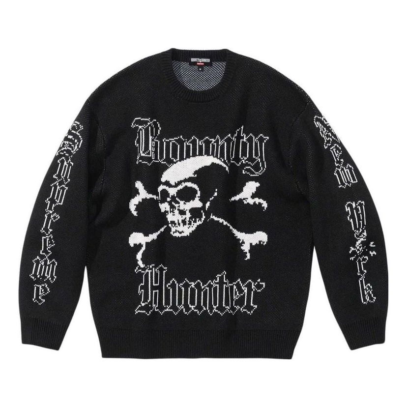 Sweater Supreme Supreme x Bounty Hunter Skull Knit Sweater Svart | SUP-FW23-112