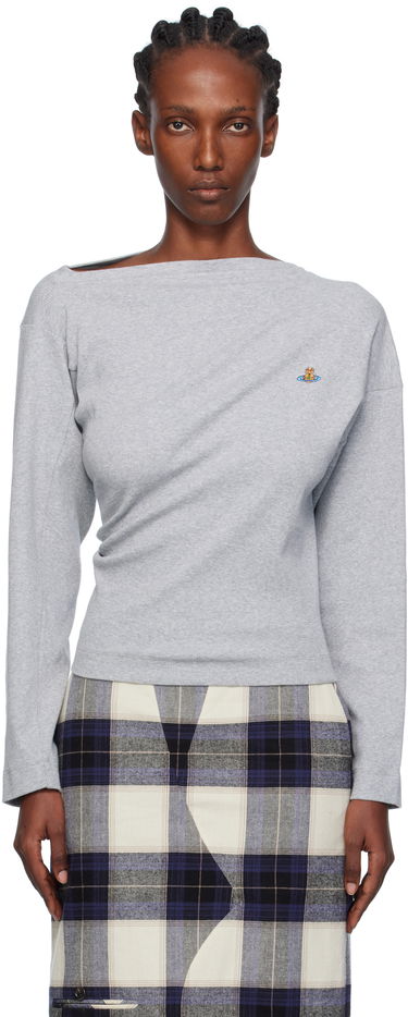 T-shirt Vivienne Westwood Vivienne Westwood Hebo Long Sleeve T-Shirt Grå | 3G01003Y-J009C-, 0