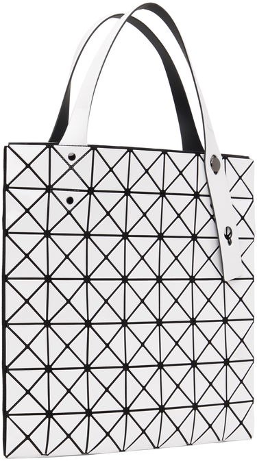 Tygpåse BAO BAO ISSEY MIYAKE Prism Pattern Small Tote Bag Vit | BB46AG047, 1