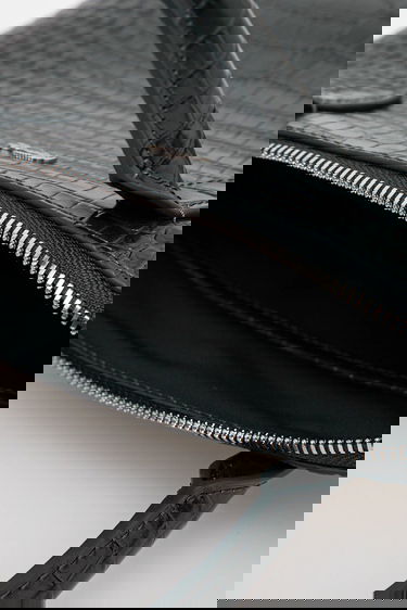 Handväska Lacoste Lacoste Croc-Effect Dome Satchel Bag Grön | NF4983KL, 4