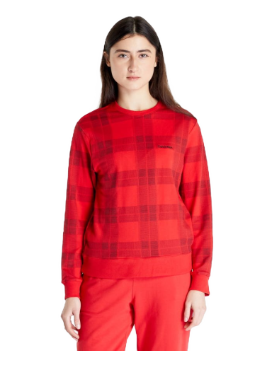 Sweatshirt CALVIN KLEIN Mc Holiday Sweatshirt Textured Röd | QS6953E 5VN