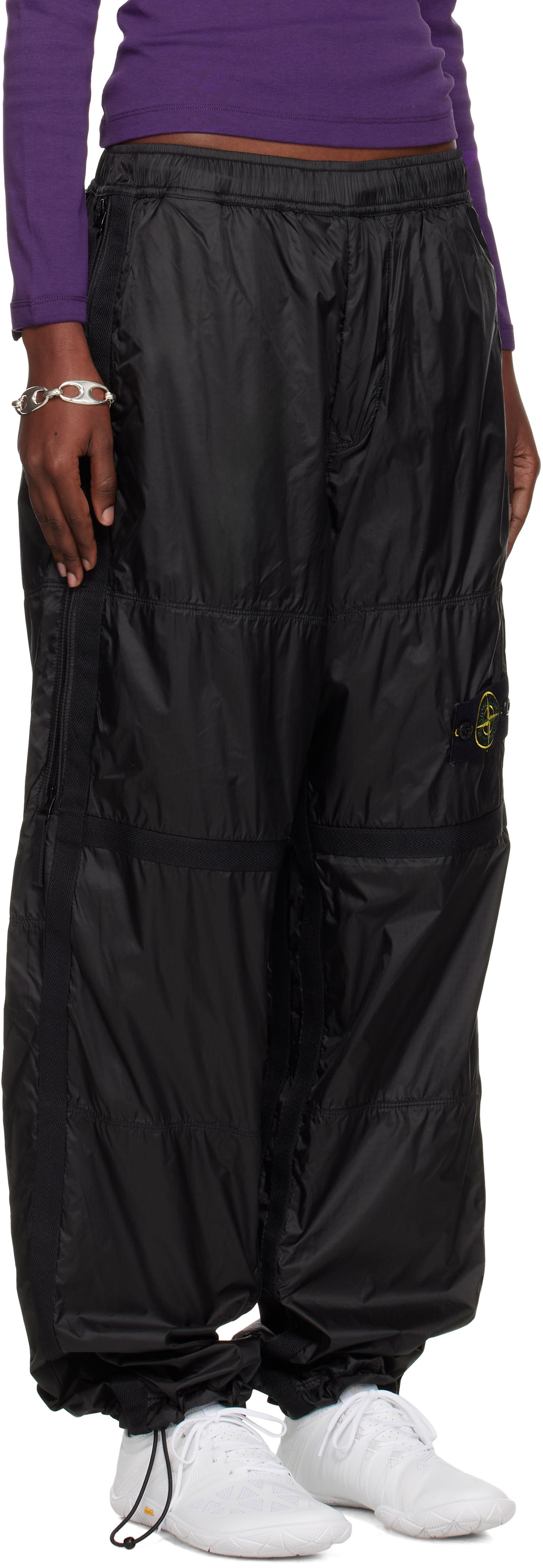 Byxor Stone Island Stone Island Ripstop Light HT Nylon Trousers Svart | K2S15 3100027 S0163, 1