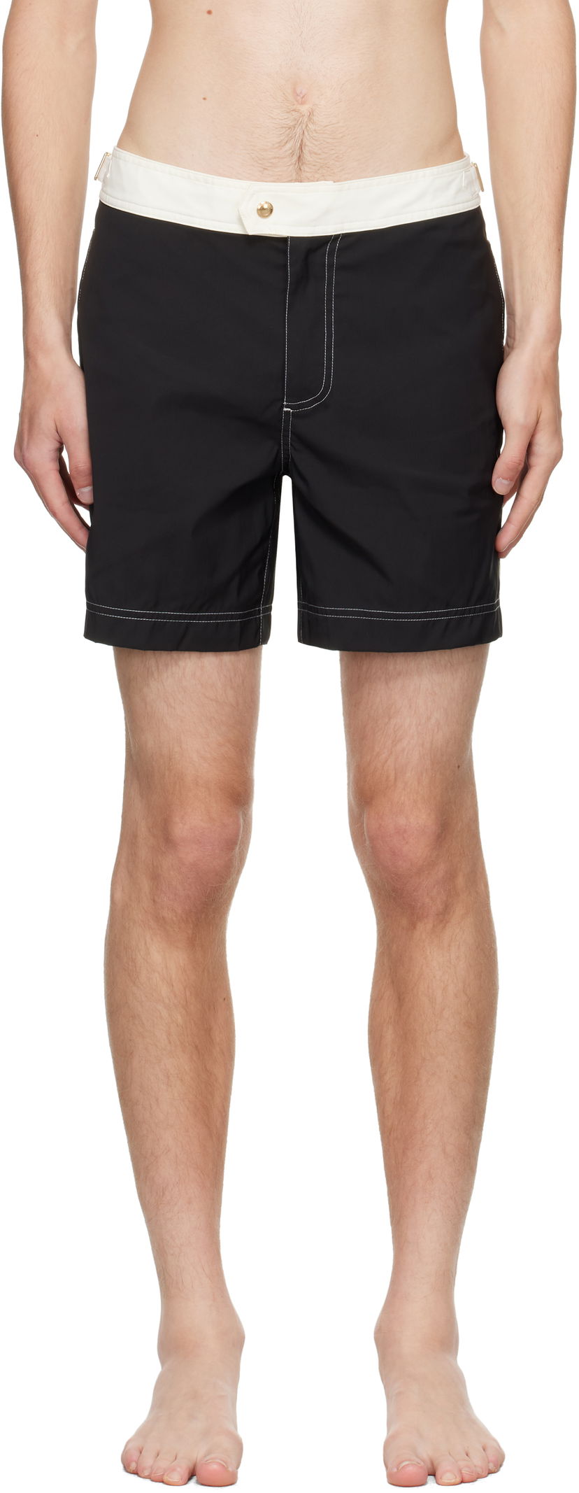 Badkläder Tom Ford TOM FORD Nylon Contrast Swim Shorts Svart | BSS002-FMN067