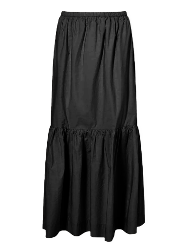 Kjol GANNI Maxi Flounce Skirt Svart | F7919-099