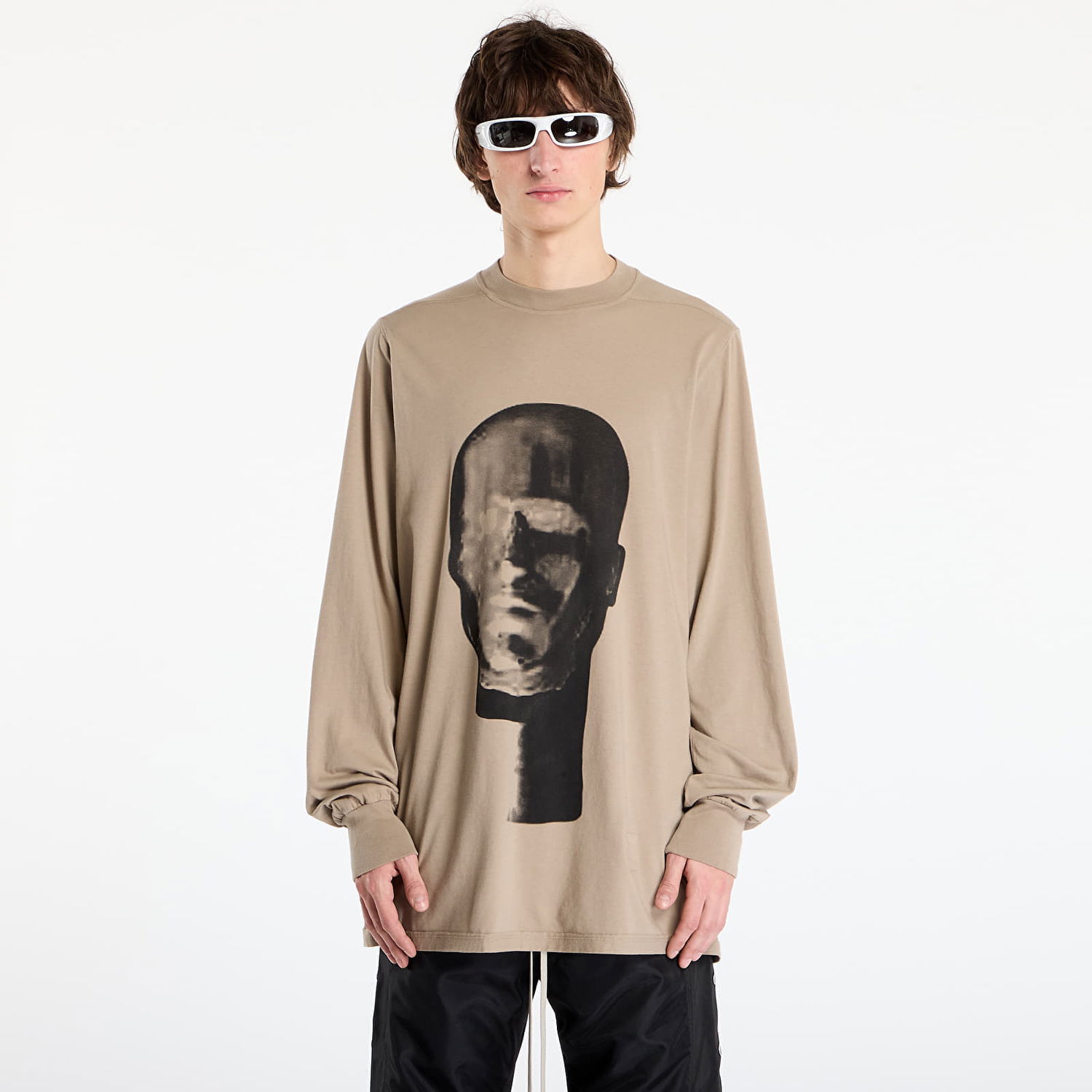 T-shirt Rick Owens Rick Owens DRKSHDW Jumbo Long Sleeve T-Shirt Beige | DU02E7261 RNEP1 8809, 0