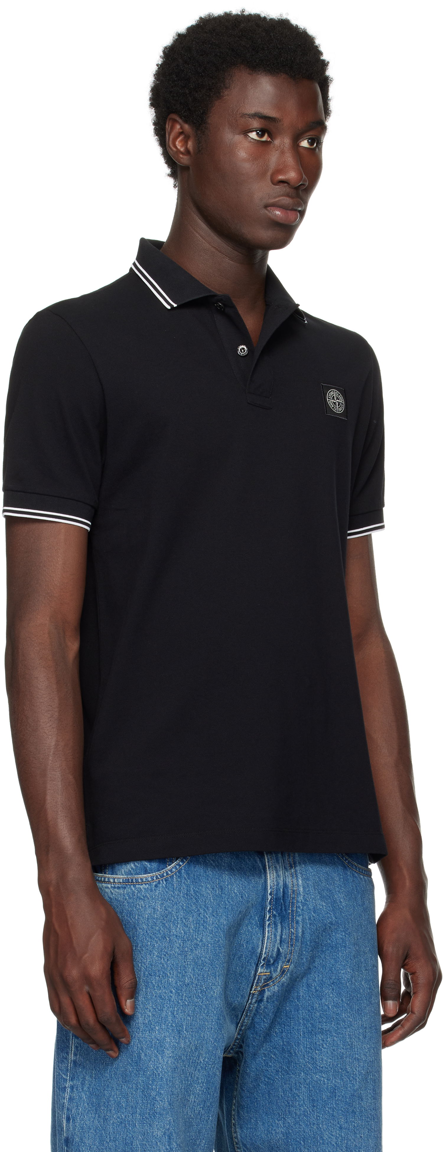 Polotröja Stone Island Organic Piqué Polo by Stone Island Svart | K2S15 2200007 S0018, 1