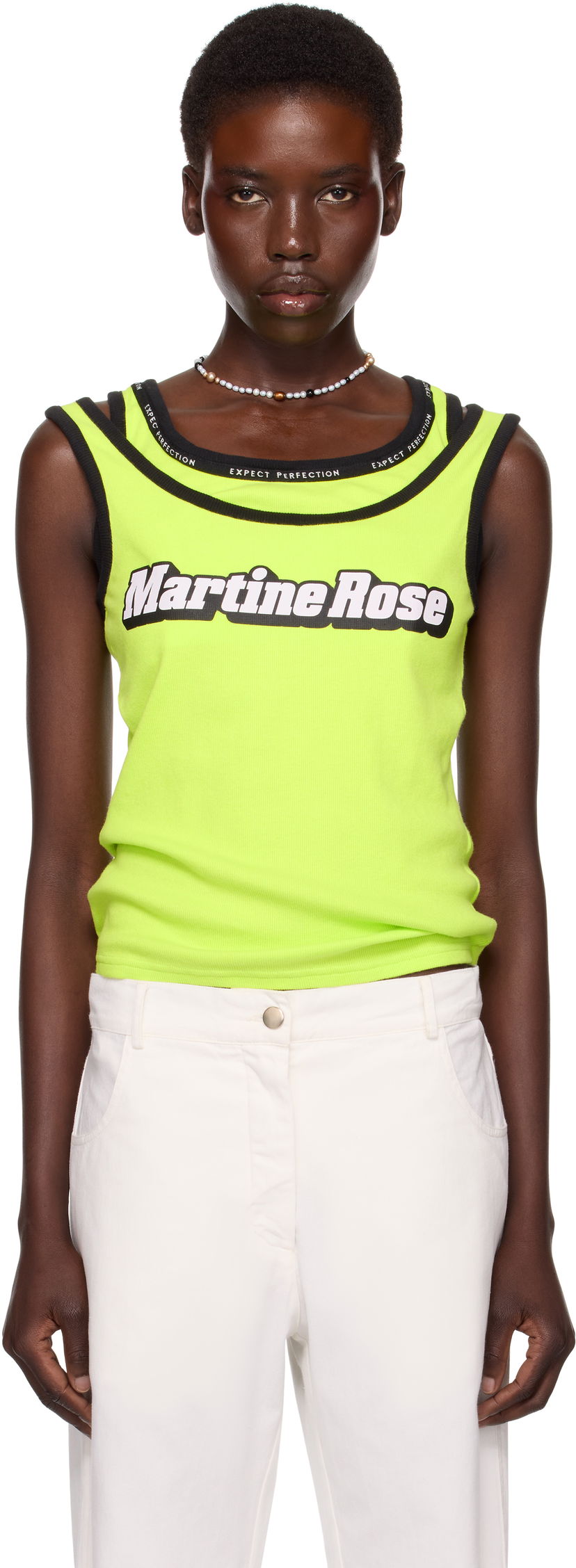 Linne Martine Rose Martine Rose Folded Vest Tank Top Gul | 634JS03404