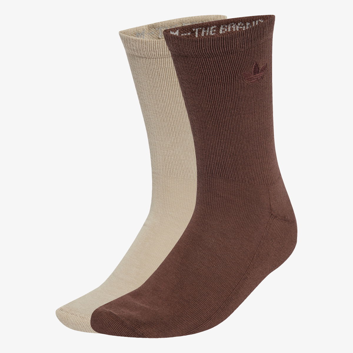 Strumpor adidas Performance Two-Toned Crew Socks - 2 Pairs Brun | JV6043, 1