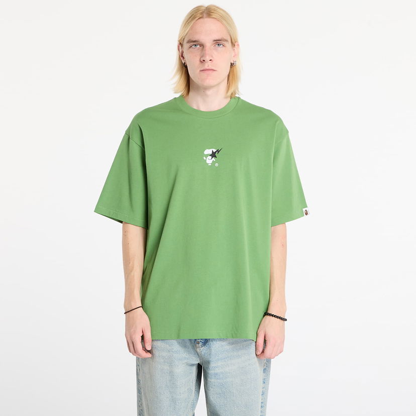 T-shirt BAPE Bape Sta Ape Face Relaxed Fit Tee Grön | 001TEL801321MGRN