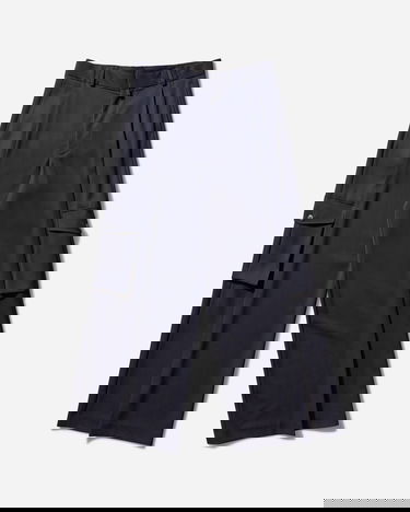 Cargo byxor Dries Van Noten Wide Leg Pleated Cargo Pants Mörkblå | 251-020915-1176 509, 1