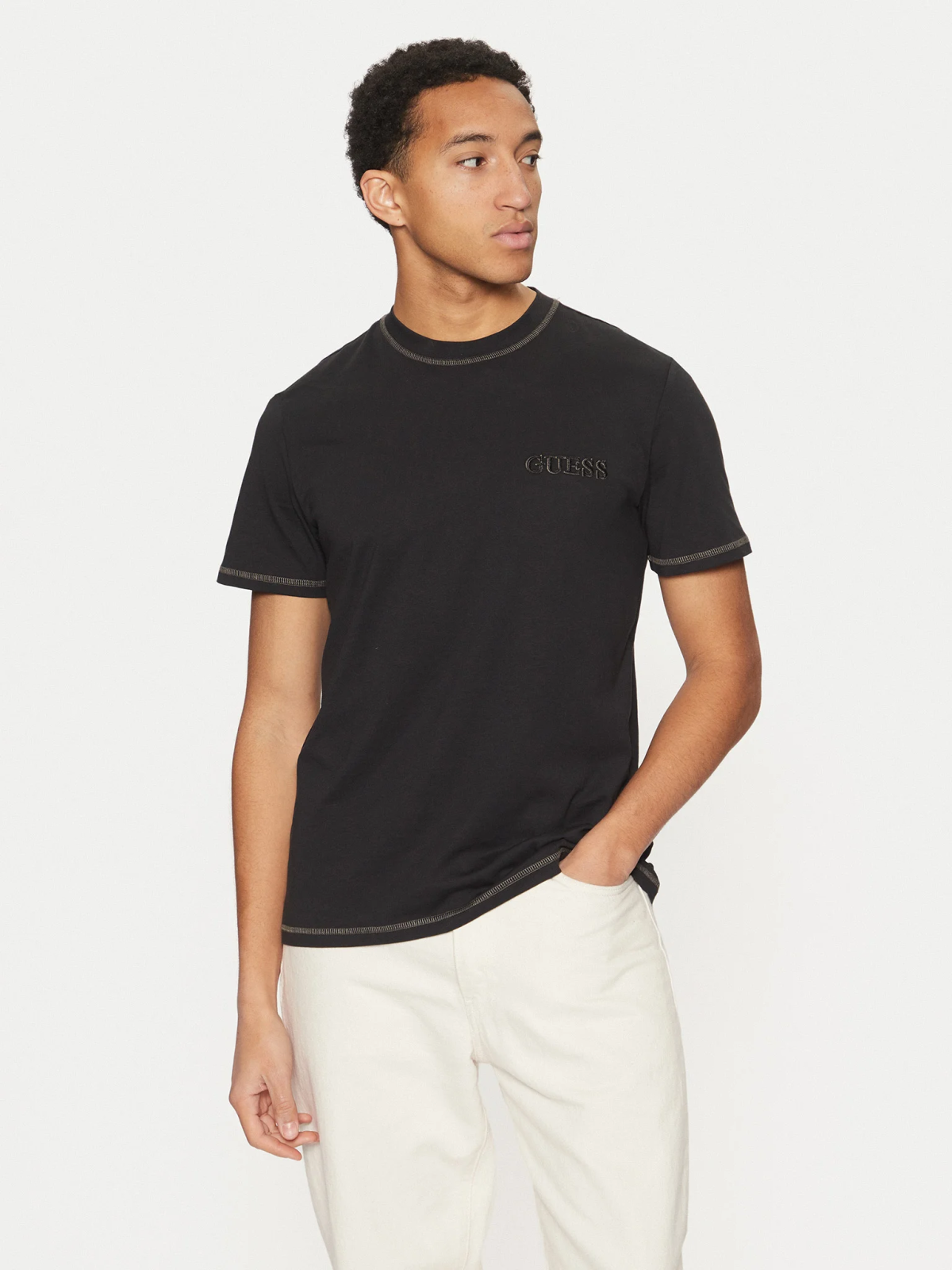 T-shirt GUESS Guess Single Tee Svart | U5RI01KCAM1-JBLK, 0
