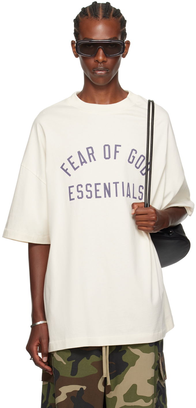T-shirt Fear of God Fear of God Essentials Crewneck T-Shirt Vit | 125BT244192F