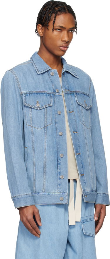 Jacka Dries Van Noten Dries Van Noten Paneled Denim Jacket Blå | 251-020503-1552, 4