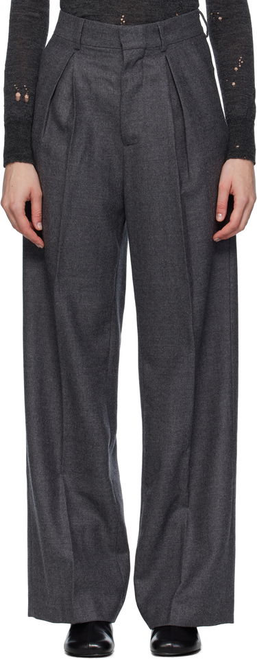 Byxor Maison Margiela MM6 Maison Margiela Tailored Wool Trousers Grå | S52KA0540 M35466, 0