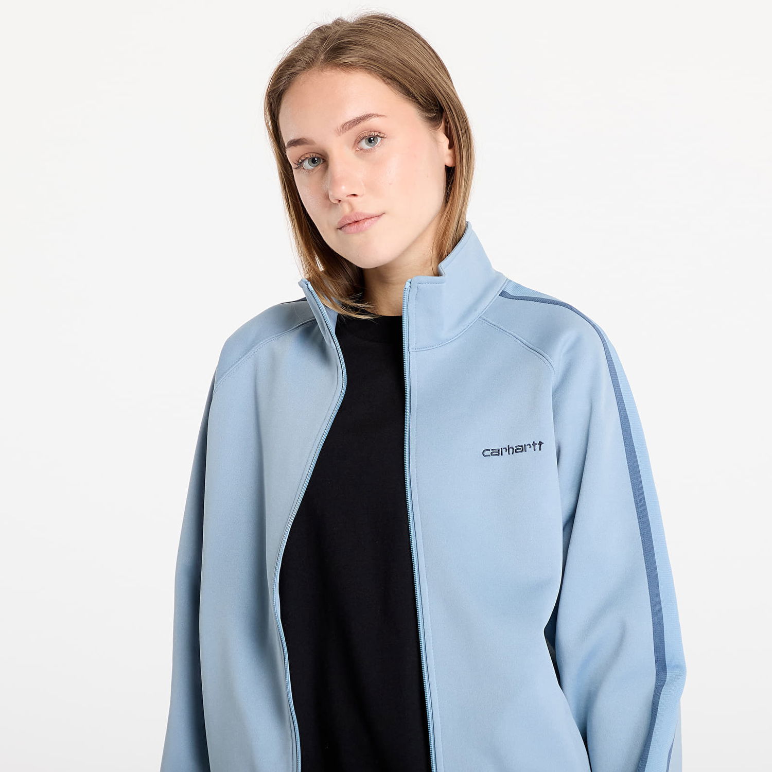 Sweatshirt Carhartt WIP Sweatshirt Bolan Jacket UNISEX Dusty Ice/ Positano S Turkos | I033926.2JNXX, 1