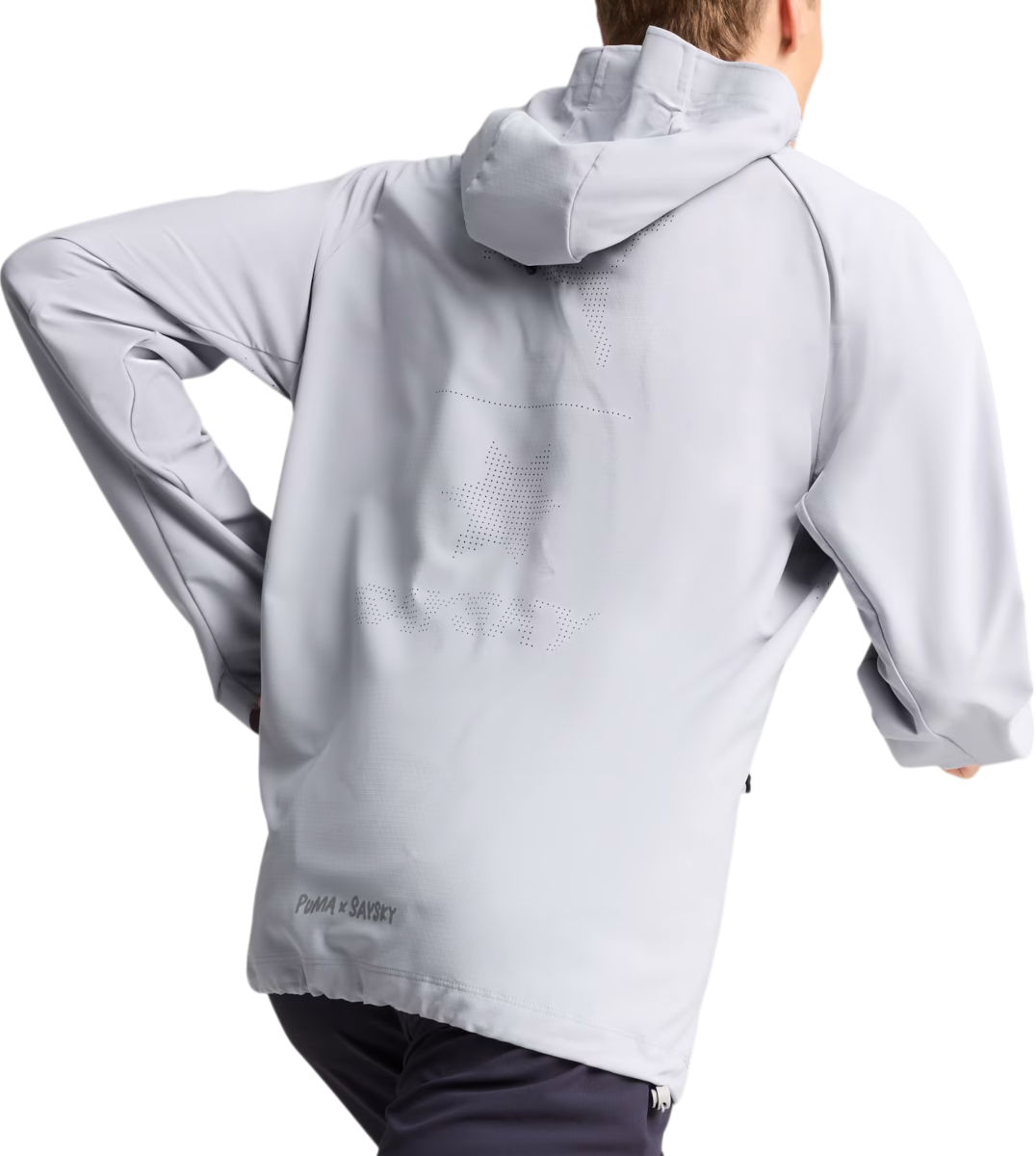 Vindjacka Puma Puma x Saysky Hooded Running Jacket Grå | 526842-71, 1
