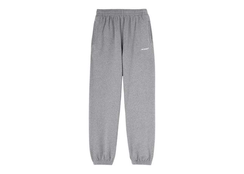 Träningsbyxor Off-White Wave Outl Diag Slim Sweatpant Grey Grå | OMCH029C99FLE0110801