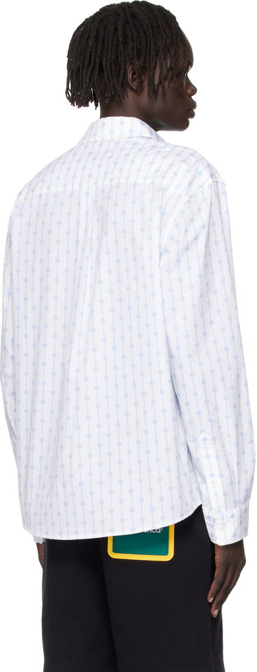 Skjorta Casablanca Casablanca Monogram Oxford Shirt Vit | MPF25-SH-155-01, 2
