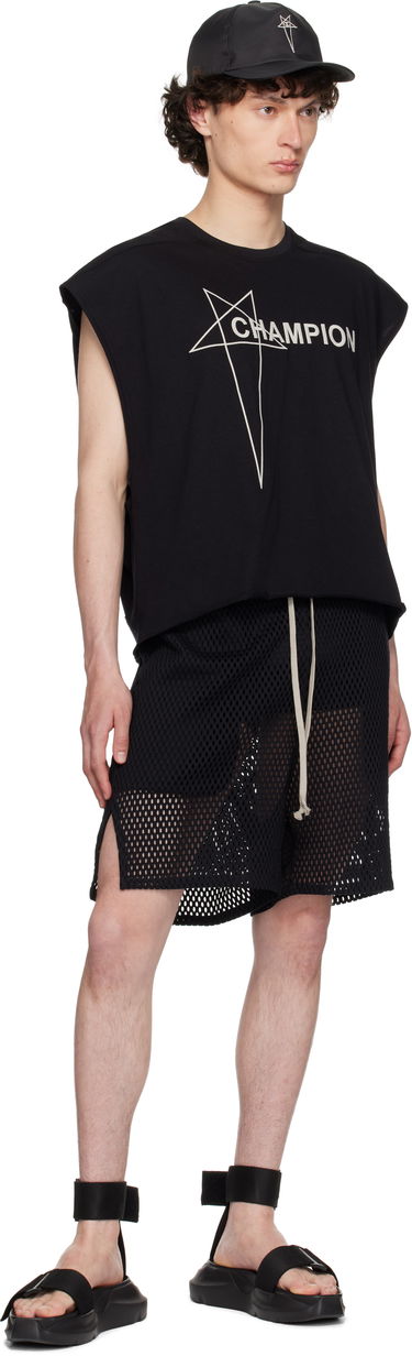 Shorts Rick Owens Rick Owens Champion Edition Mesh Shorts Svart | CM01E1682 CHONET MESH, 4
