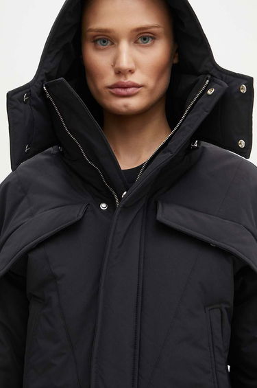 Pufferjacka HELIOT EMIL Cropped Asymmetrical Puffer Jacket Svart | PREAW24.W.02.132, 4
