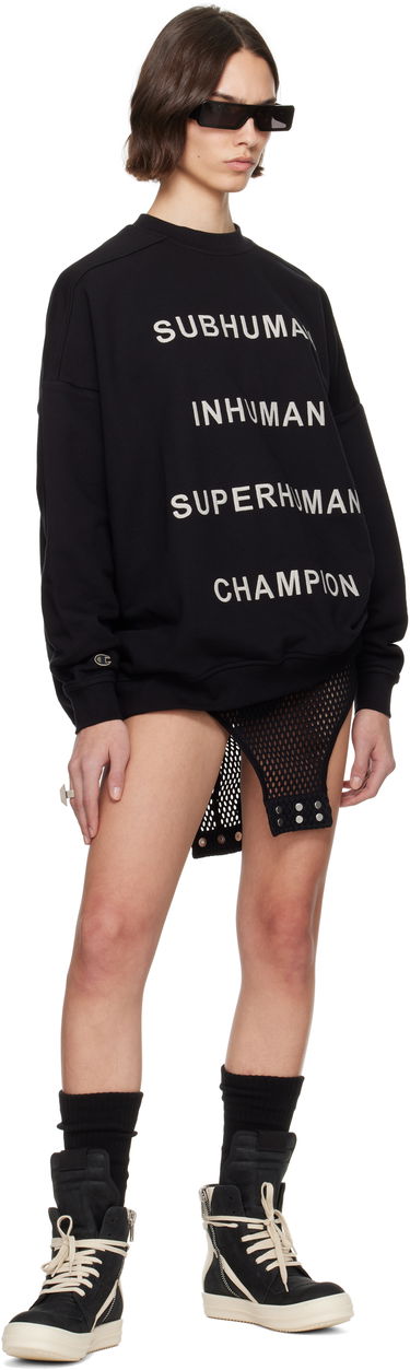 Sweatshirt Rick Owens Rick Owens Champion Edition Jumbo Sweatshirt Svart | CW01E1669 CHFE, 3